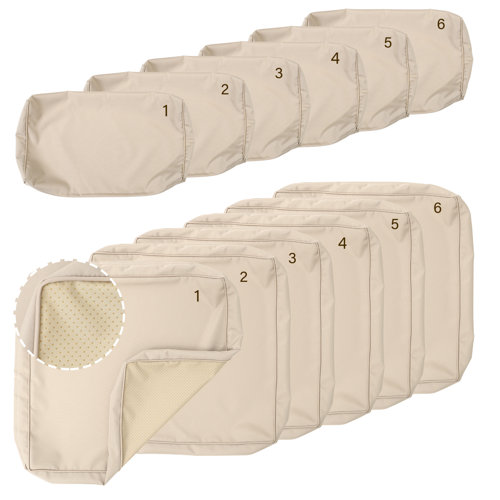 Rattaner Outdoor Sectional Cushion Covers Waterproof Cushion Covers Slipcovers Replacement Non